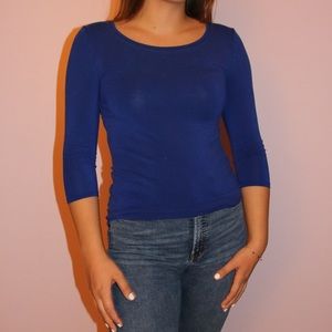 Blue ¾ Sleeve Shirt